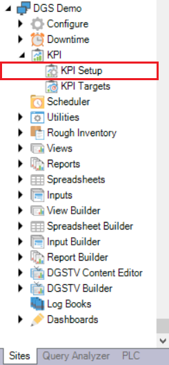 Choosing KPI Setup