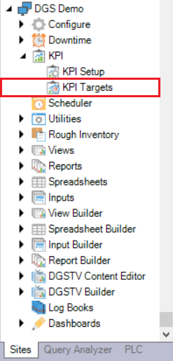 Choose KPI Targets